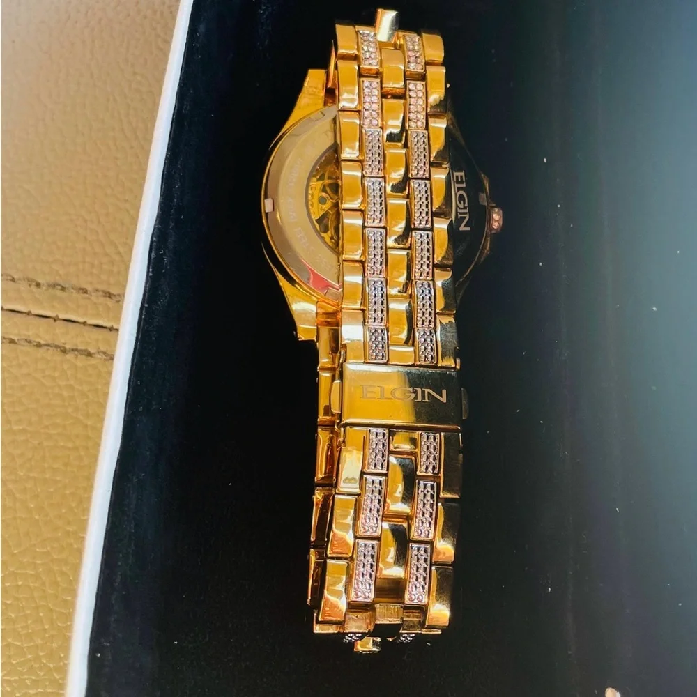 Elgin Stainless Steel Band Luxury Wristwatches